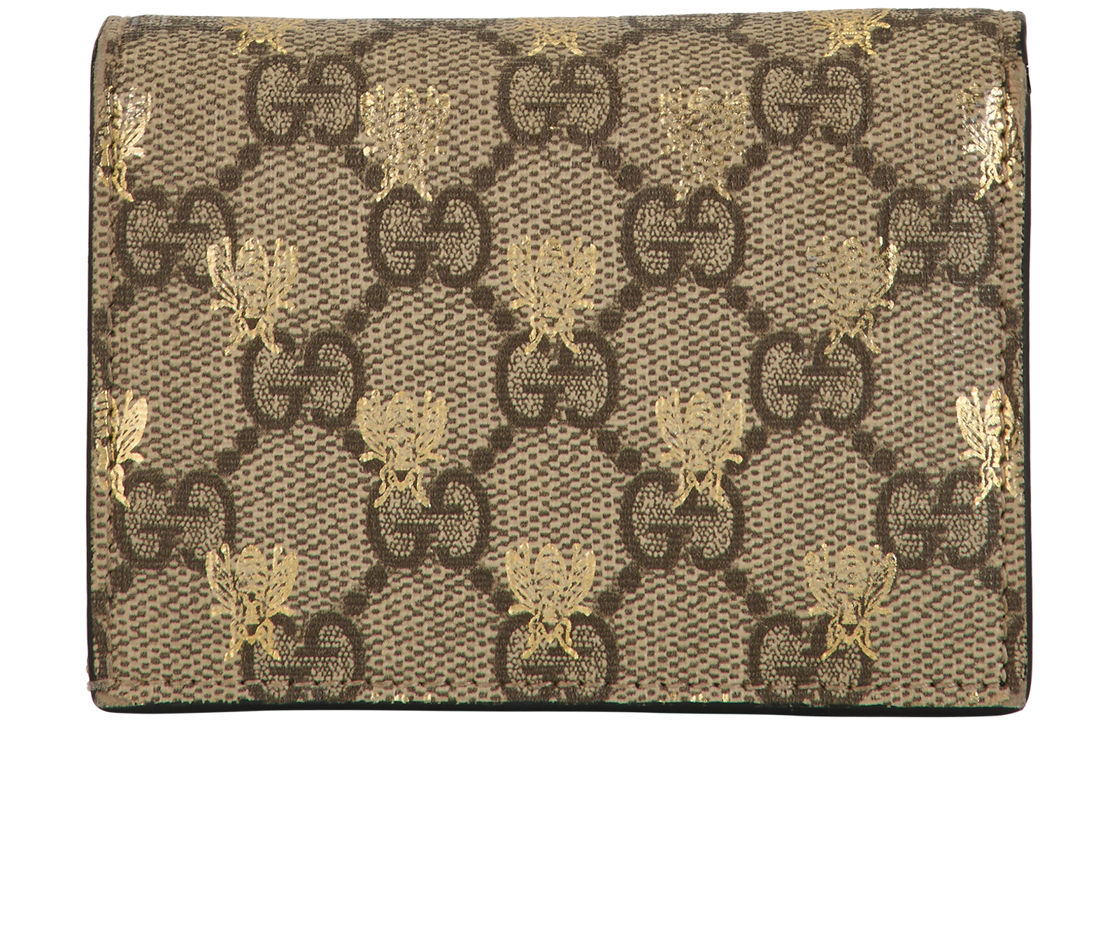 Gucci Bifold GG Supreme Bee Wallet, &pound;150, Accessories, Beige/Black, Canvas, Back view